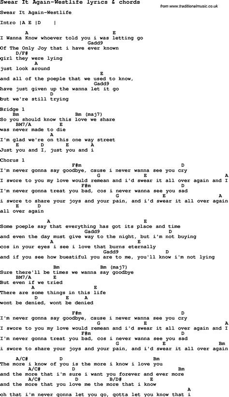 swear it again lyrics